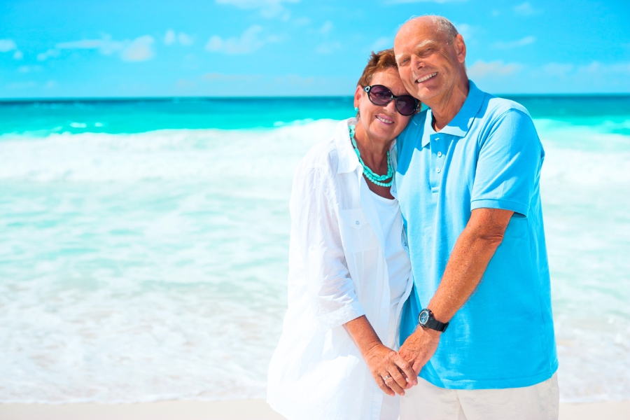 Elderly Couple on a Beach