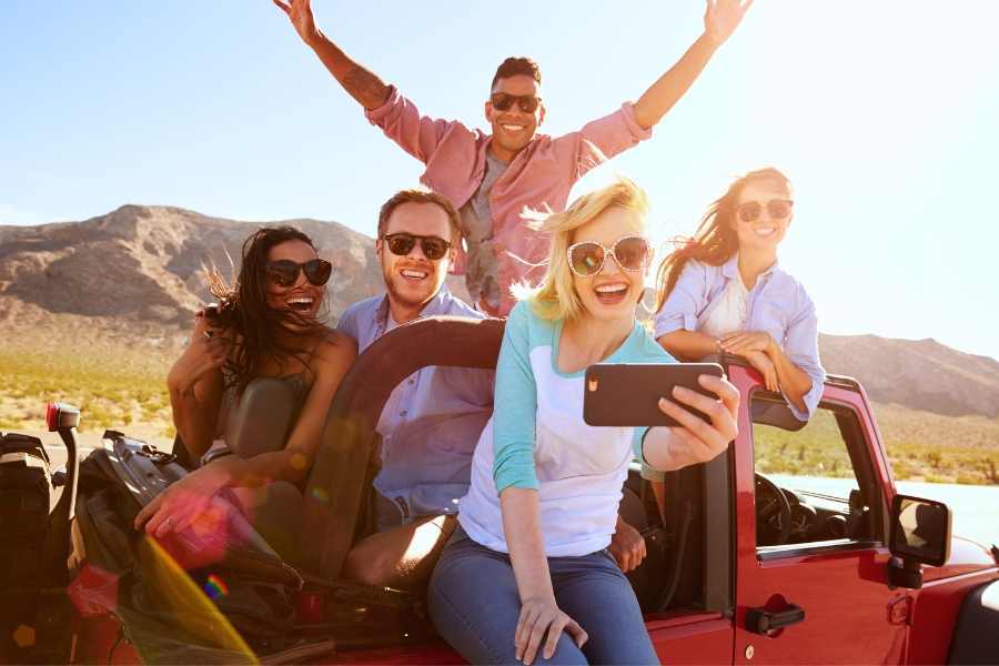 Friends on a Road Trip