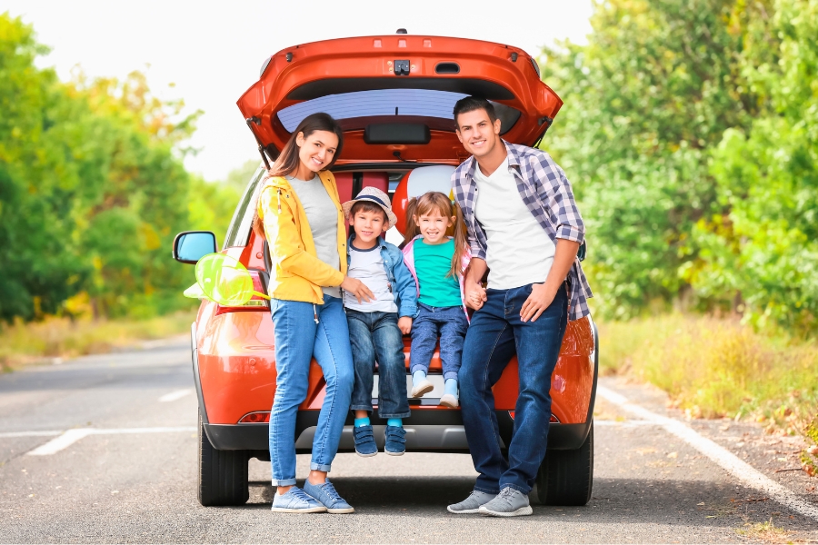 Family in a Car