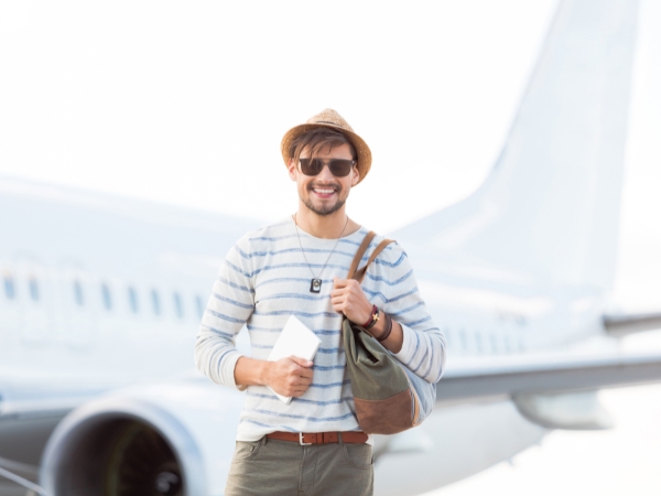 Male Tourist at the Airport