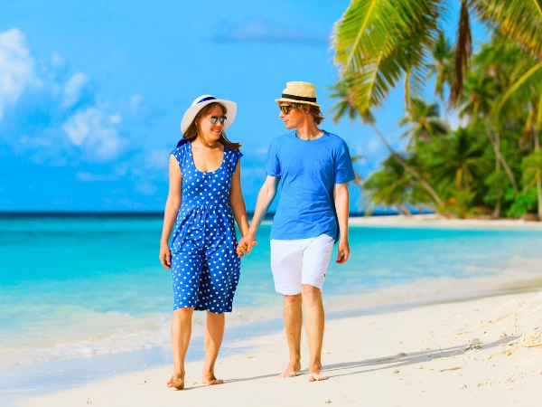 Couple at a Tropical Beach