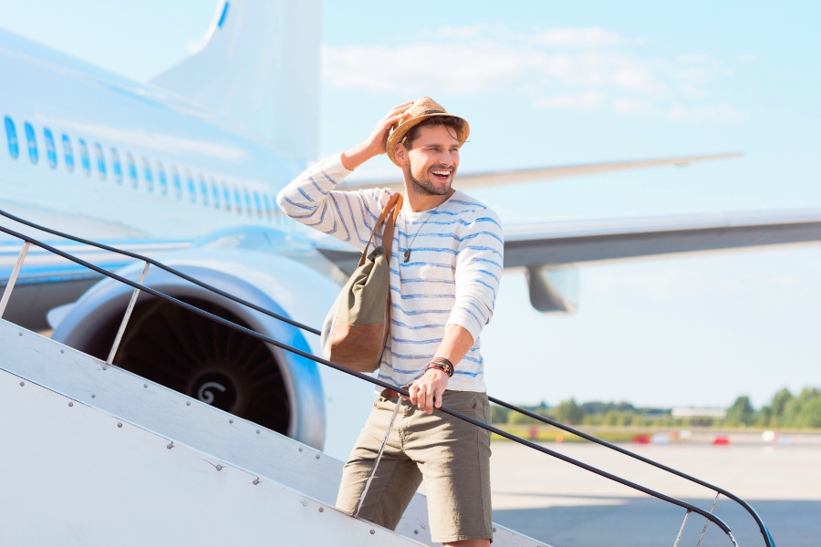 Male Tourist at the Airport