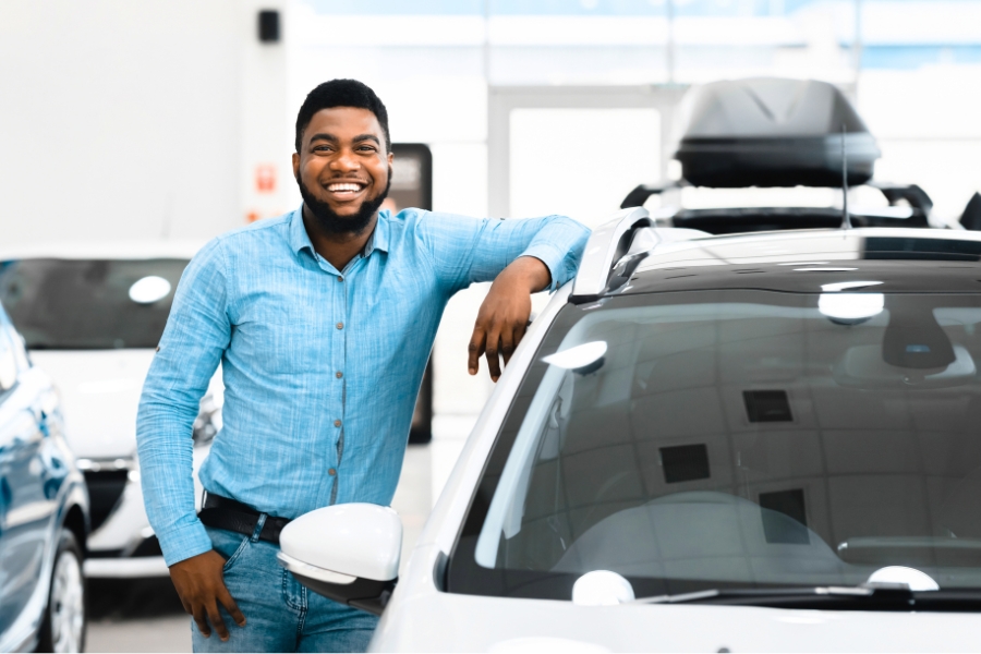 Man Renting a Car
